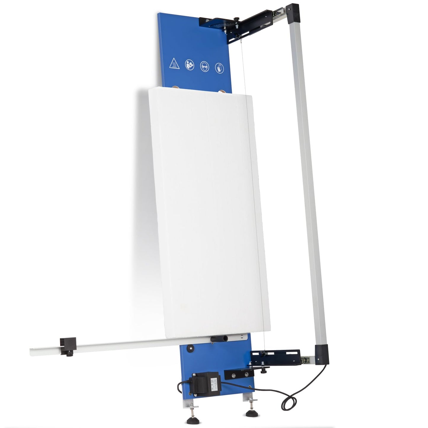 BAUTEC Styrofoam Cutter GAZELLE 2.1 (200W) » Tabletop device with stand feet + STYROCUTTER 250W in carrying case » Professional set: 10 cutting wires, grinding rasp, 6 Styrogrips » Cutting length 1,300mm