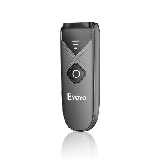 Eyoyo 2D QR barcode scanner, 1D mini barcode reader with 3-in-1 USB cable/Bluetooth/2.4G wireless connection for iOS, Android, tablets, and PC.