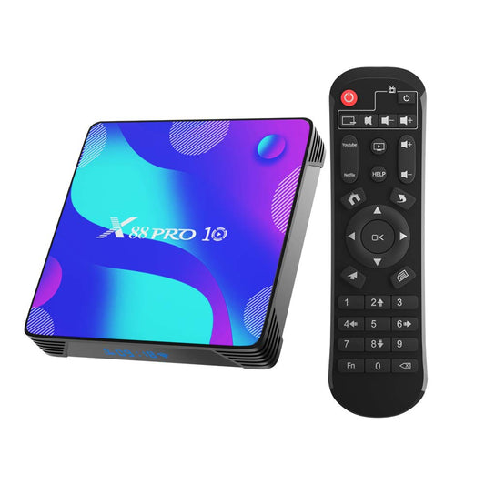 Android 11.0 TV Box, Android Box with 4GB RAM 32GB ROM RK3318 Quad-Core 64bit Cortex-A53 2.4GHz/5GHz WiFi 100M LAN Ethernet 4K UHD Bluetooth 4.0