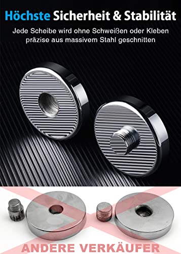 Steel Dumbbells - Ultra-compact Adjustable Dumbbells 2x5kg (2.5kg/3.5kg/4kg/5kg) with Foam Grip - Innovative Steel Dumbbell for Home Use (High Gloss Version 5kg×2)