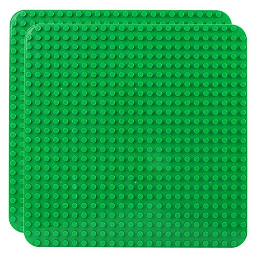 Large building plate compatible with Duplo bricks, big base plate, 38*38cm plate set for creative play, educational toy.