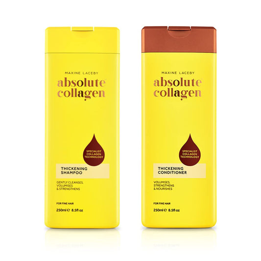 Absolute Collagen, Thickening Collagen Complex Shampoo and Conditioner Set for thin and fine hair, strengthens, nourishes, and adds volume, enhances shine, paraben-free, 500ml (1 piece)