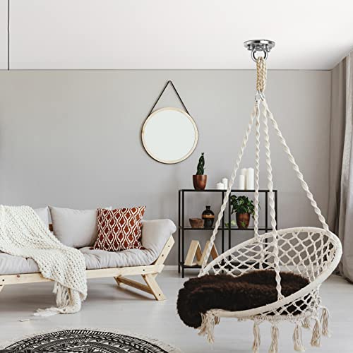 SWAWIS Heavy Duty Ceiling Hook for Hanging Chairs, Swivel Hook for 360° Rotation with a Weight Capacity of up to 500kg. Made of 304 Stainless Steel, suitable for wooden beams, punching bag mounts, and hammocks.