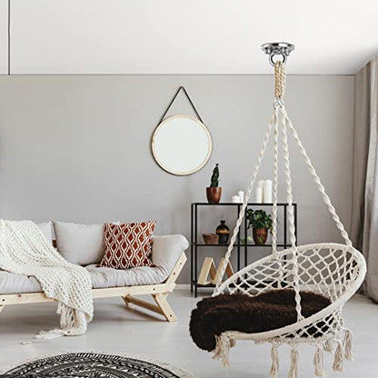 SWAWIS Heavy Duty Ceiling Hook for Hanging Chairs, Swivel Hook for 360° Rotation with a Weight Capacity of up to 500kg. Made of 304 Stainless Steel, suitable for wooden beams, punching bag mounts, and hammocks.