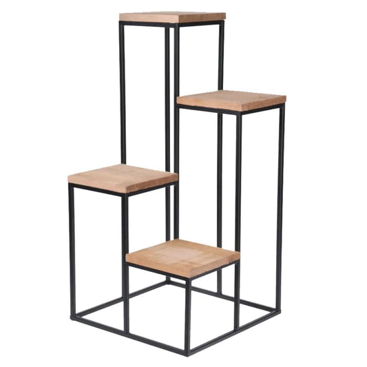 KOOPMANN flower stand with 4 shelves 34x34x67cm (HxH) plant shelf flower stand wooden stand