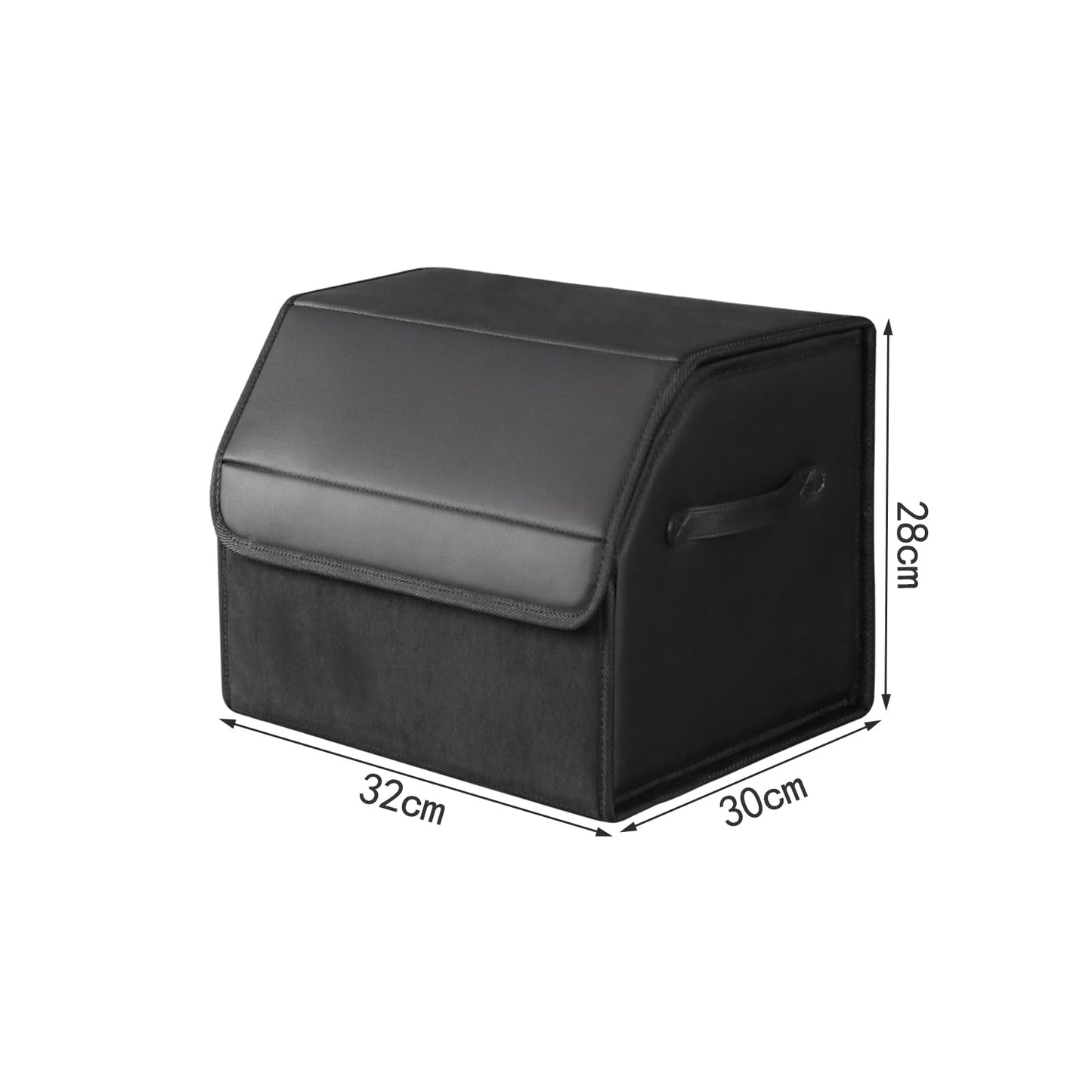 Car trunk waterproof, wear-resistant, foldable leather storage box, SUV sedan storage box, camping organizer, household classification box (small)