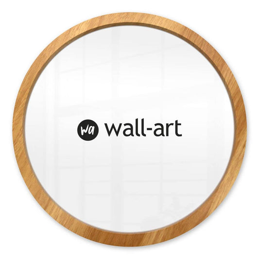 K&L Wall Art Round Wooden Picture Frame Natural for 30cm Ø Posters MDF Wood Frame Modern Living Room Hallway Round Wood Look