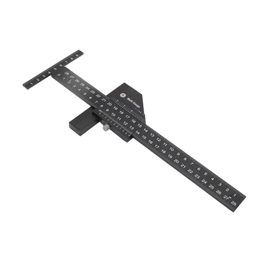 Precise T-shaped ruler, multifunctional aluminum alloy ruler, black measuring ruler for woodworking, construction rulers.