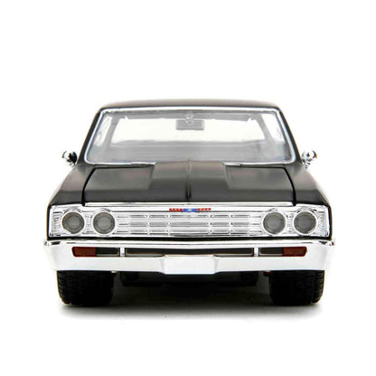 Jada Toys Fast and Furious Car EL Camino (1:24, black) - Chevrolet EL Camino 1967 from Fast & Furious 10 movie, Die Cast Car for ages 8 and up with opening parts, 19cm