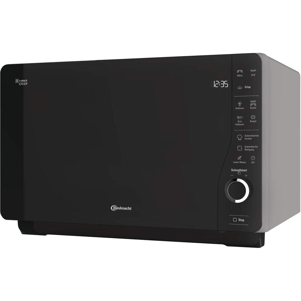 Bauknecht ExtraSpace Crisp MW 427 SL/Combination Grill and Microwave/Maximum Flexibility-No Turntable/800 W/25 L Capacity/Grill 1000 W/Crisp Function/Steam Cooking Function/AutoClean, Silver