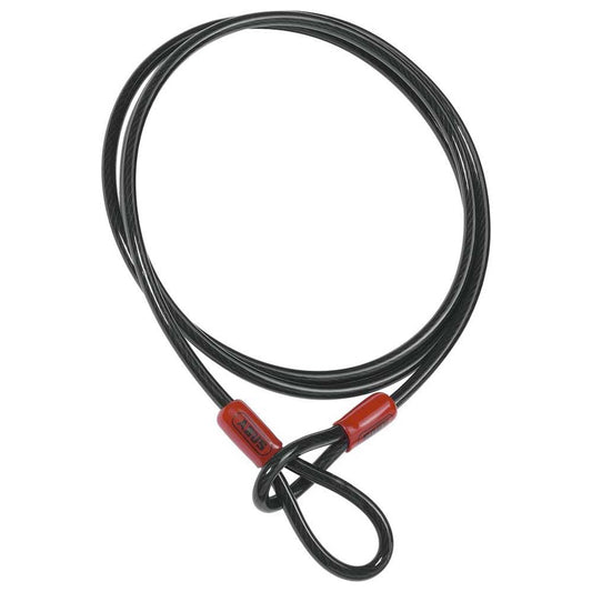 ABUS Cobra 10 loop cable - steel cable coated with plastic - security for bike and motorcycle accessories - 1.4 meters long, 10 mm thick, black