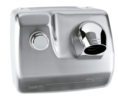 ALL CARE 12009 Mediclinics SC0088HCS hair dryer with push-button - wall-mounted - with rotating nozzle - stainless steel look