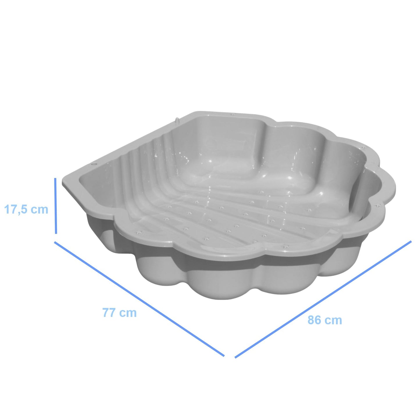 TikTakToo sandbox with water shelf I sandbox without cover (1 piece) (light gray)
