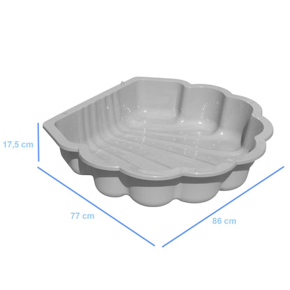 TikTakToo sandbox with water shelf I sandbox without cover (1 piece) (light gray)