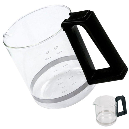 Krups coffee pot for espresso maker, glass, 1 liter, transparent, classic.