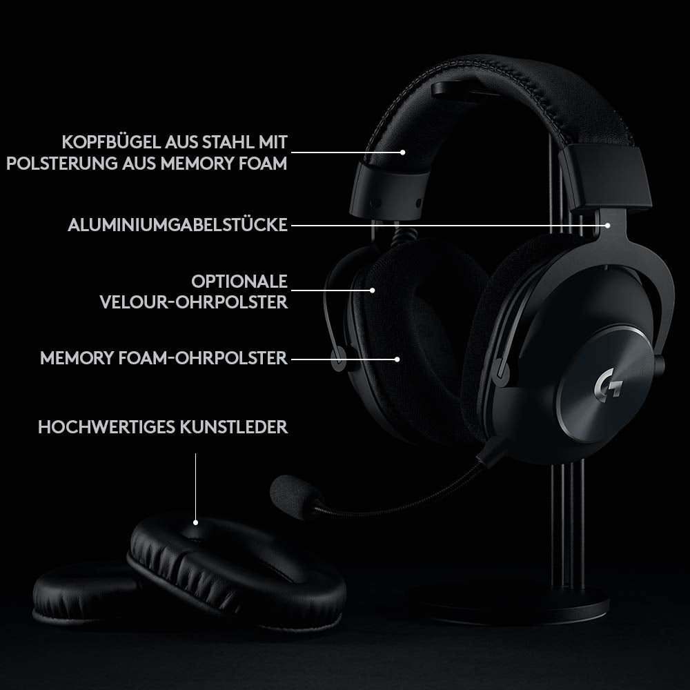 Logitech G PRO X LIGHTSPEED Wireless Gaming Headset with Blue VO!CE microphone filter technology, PRO G 50mm speakers, DTS Headphone: X 2.0, 20+ hours battery life, PC, PS5, PS4, Switch - Black