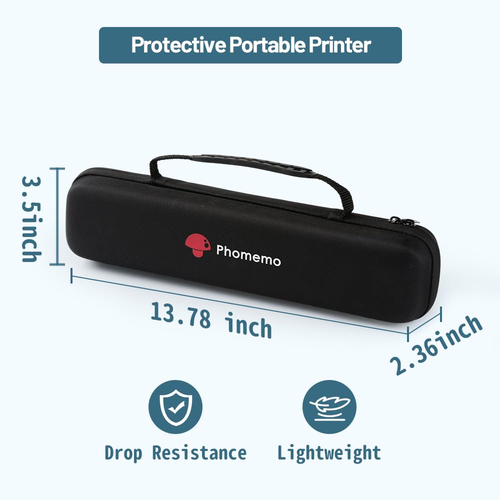 Phomemo M08F, M08D, A4 printer bag, portable bag compatible with M08F, P831 portable thermal printer (box only).