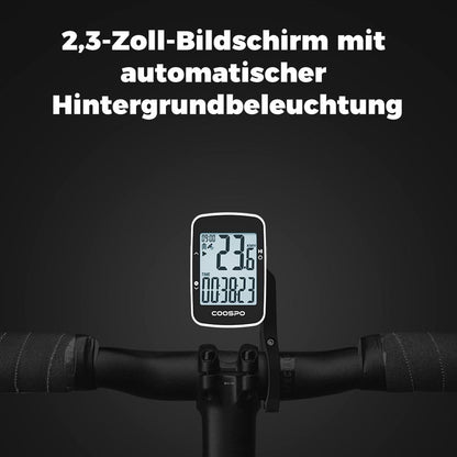 COOSPO BC26 GPS bike computer Wireless Bluetooth5.0/ ANT+, IP67 Waterproof bike odometer Wireless bike speedometer cycle computer 2.3 inch LCD with automatic backlight