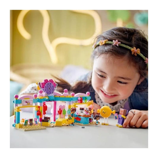 LEGO Friends Heartlake City Sweet Shop - Buildable kids' playset with 3 minifigures, a cat figure, toy food, and accessories - Gift for girls and boys ages 6 and up - 42649