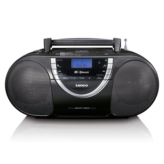Lenco SCD 6900 Portable DAB+ Radio - Bluetooth - FM Radio - Boombox with CD/MP3 player - Cassette deck - USB input - AUX In - 3.5mm headphone jack - Black, regular