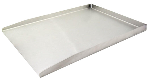 Steuber Plancha Plate 36 x 26 cm Stainless steel grill plate with edge, Teppanyaki grill plate for burgers, induction stove & charcoal grill.