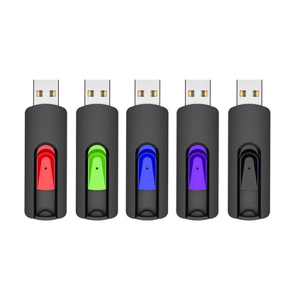 64GB USB Flash Drive 5-Pack, Vansuny USB 2.0 Memory Stick Slide Retractable (5 Pieces)