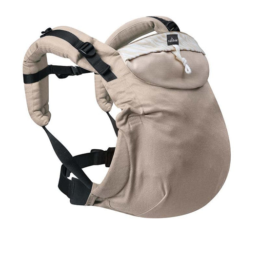 Néobulle - Baby carrier | evolutionary Néo V3 | adjustable with fabric for up to 24 months | 100% cotton with soft straps and Galet Physiological Belt | Color Savane