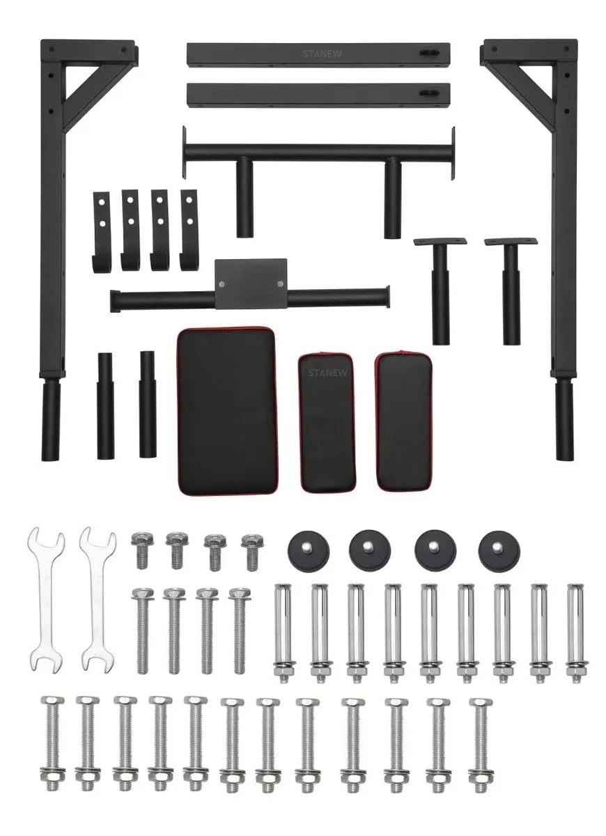 MOCOERL 5 in 1 pull-up bar for wall mounting dip station for home training gym fitness equipment dip stand load capacity up to 200 kg