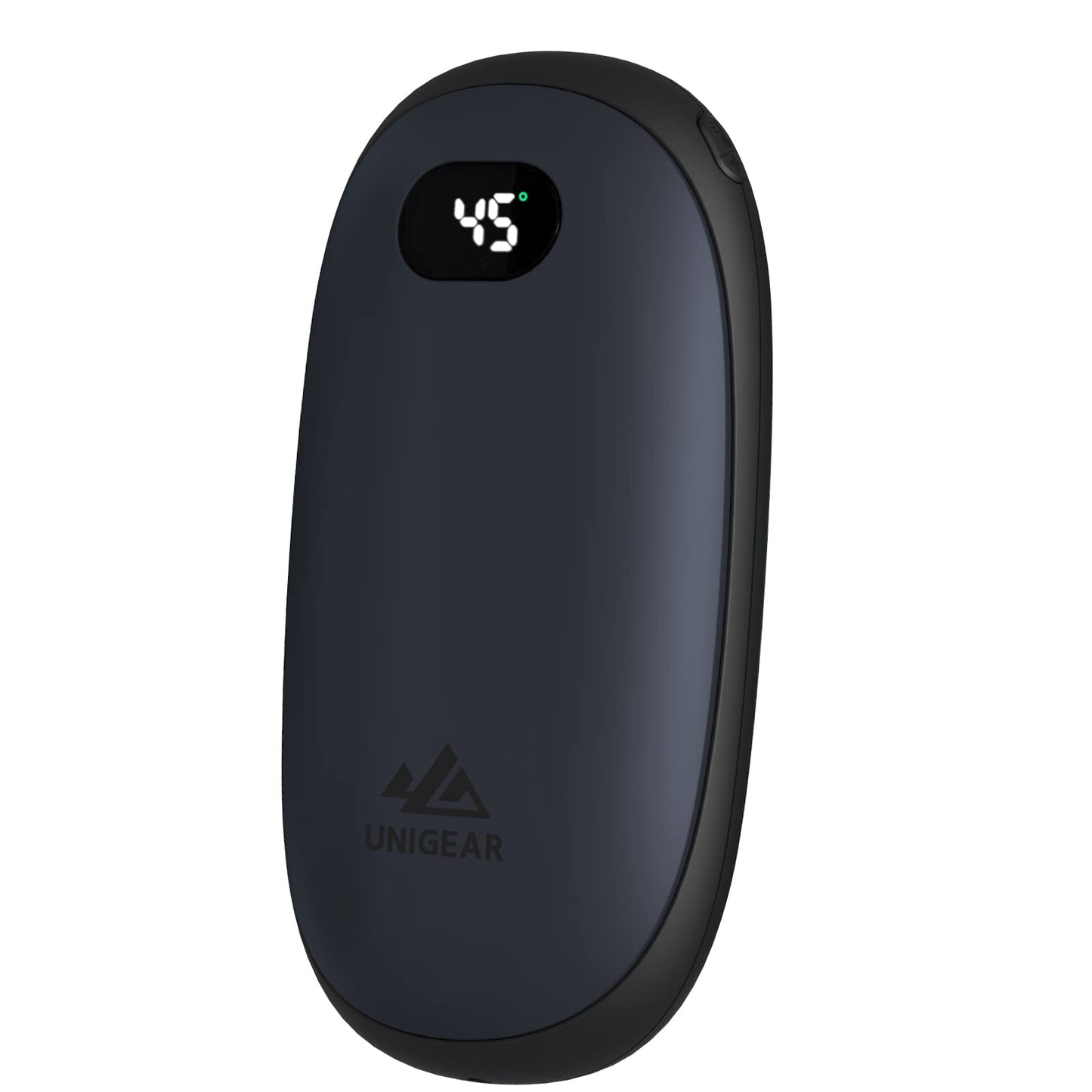 Unigear Hand Warmer rechargeable, 5200mAh Reusable electric Hand Warmer Powerbank USB portable with adjustable heat levels of 35-55°C & digital display, warmth for Raynauds outdoor hiking