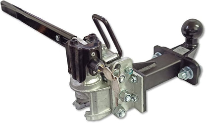Folding and lockable 250 mm hook extension for bike rack including plug-in coupling for any type of trailer hitch.