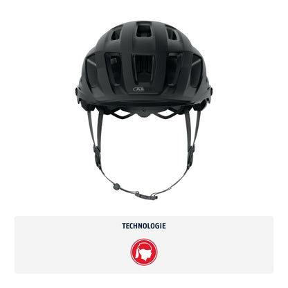 ABUS MTB helmet Moventor 2.0 MIPS - cycling helmet with impact protection for off-road use on the mountain bike - all-mountain helmet for women and men - black matt, L
