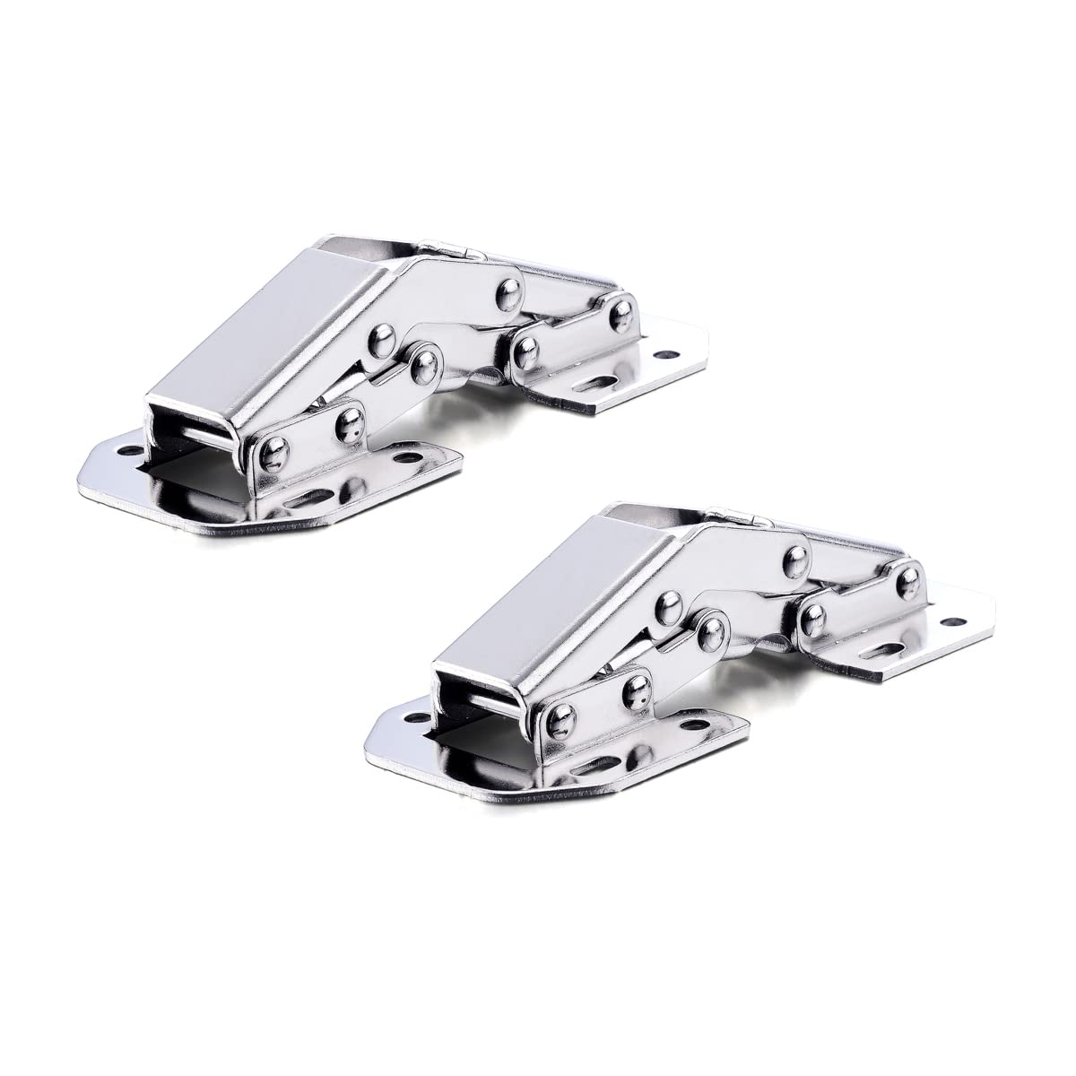 Qrity 8x Spring Opening Angle 90° Butt Hinge for Kitchen Cabinet Doors, No Slot Required, Suitable for Door Panel Thickness 4-22mm.