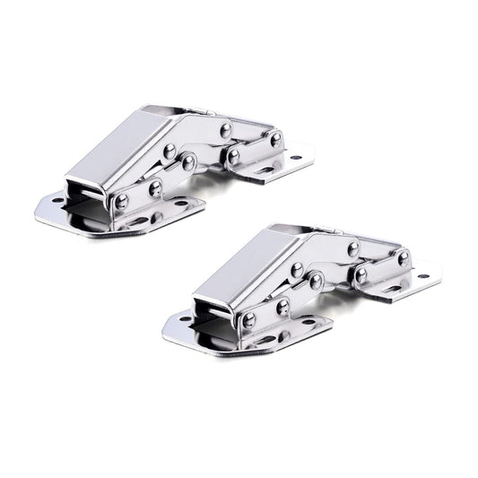 Qrity 8x Spring Opening Angle 90° Butt Hinge for Kitchen Cabinet Doors, No Slot Required, Suitable for Door Panel Thickness 4-22mm.
