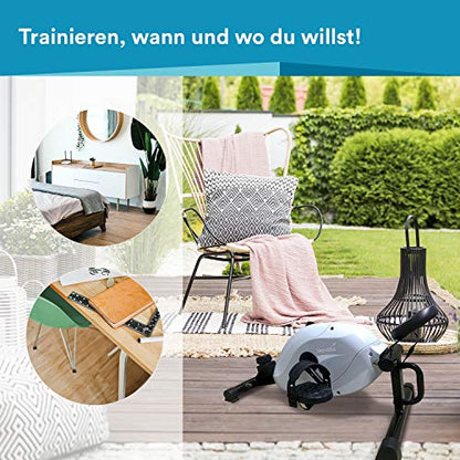 Skandika Pedal Trainer Liten Arm and Leg Trainer Mini Home Trainer Mini Trainer for home, office, and desk | LCD training computer, 8 levels, magnetic brake | 110kg user weight