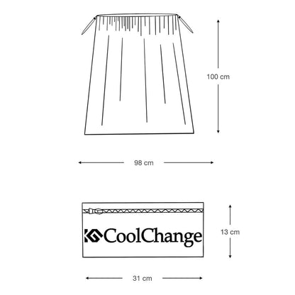 Changing Room Poncho | Changing Coat | Beachwear Cape | with Arm Openings | Easy Storage | fits in Handbag (Black)