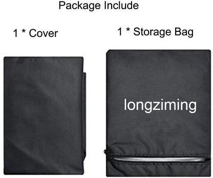 Hanging Chair Cover, longziming Large Cover for Hanging Chair Oxford Waterproof, Windproof, UV Resistant, with PVC Coating, Drawstring Black (200 x 230 cm)