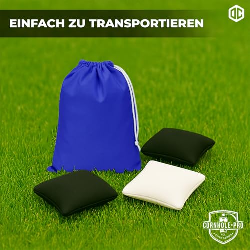 Official Cornhole Bags | 4 Black and 4 White Bags | Official Sizes | Premium Quality | 100% Cotton | Waterproof | American Game | Outdoor Game | Friends & Family | OriginalCup®