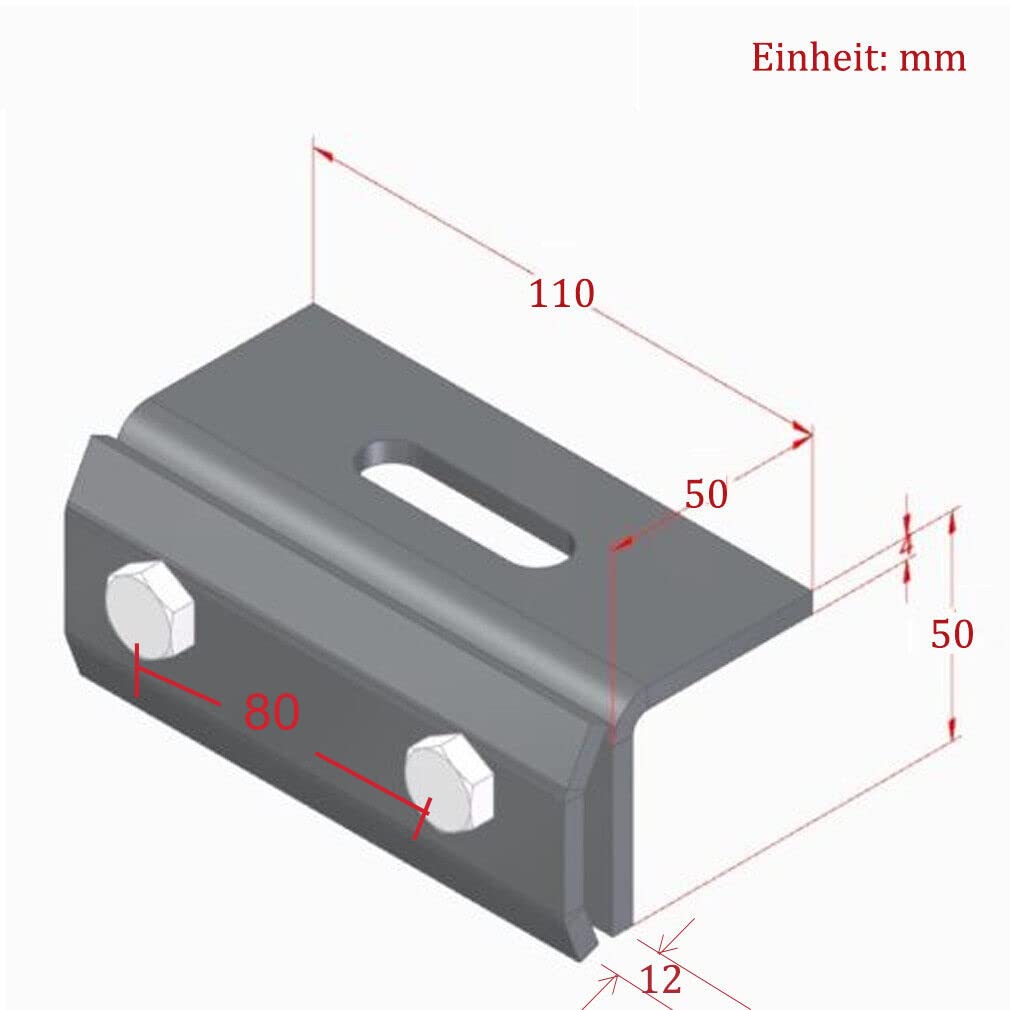 4PCS Roof Seam Clamp Standing Seam Roof Seam Clamp Mounting Solar Installation Stainless Steel