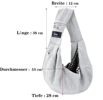 CUBY Summer Sling Pet Carrier Small Dog Cat Single Shoulder Pet Bag for Traveling Dog Carrier Bag (Gray)