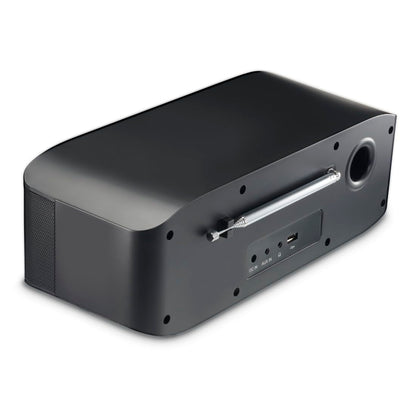 Hama DAB+ Radio with Bluetooth - Kitchen Radio DR1410BT Digital Radio Stereo, Alarm Clock, Headphone Jack Aux 3.5mm, FM, Color Display - Black
