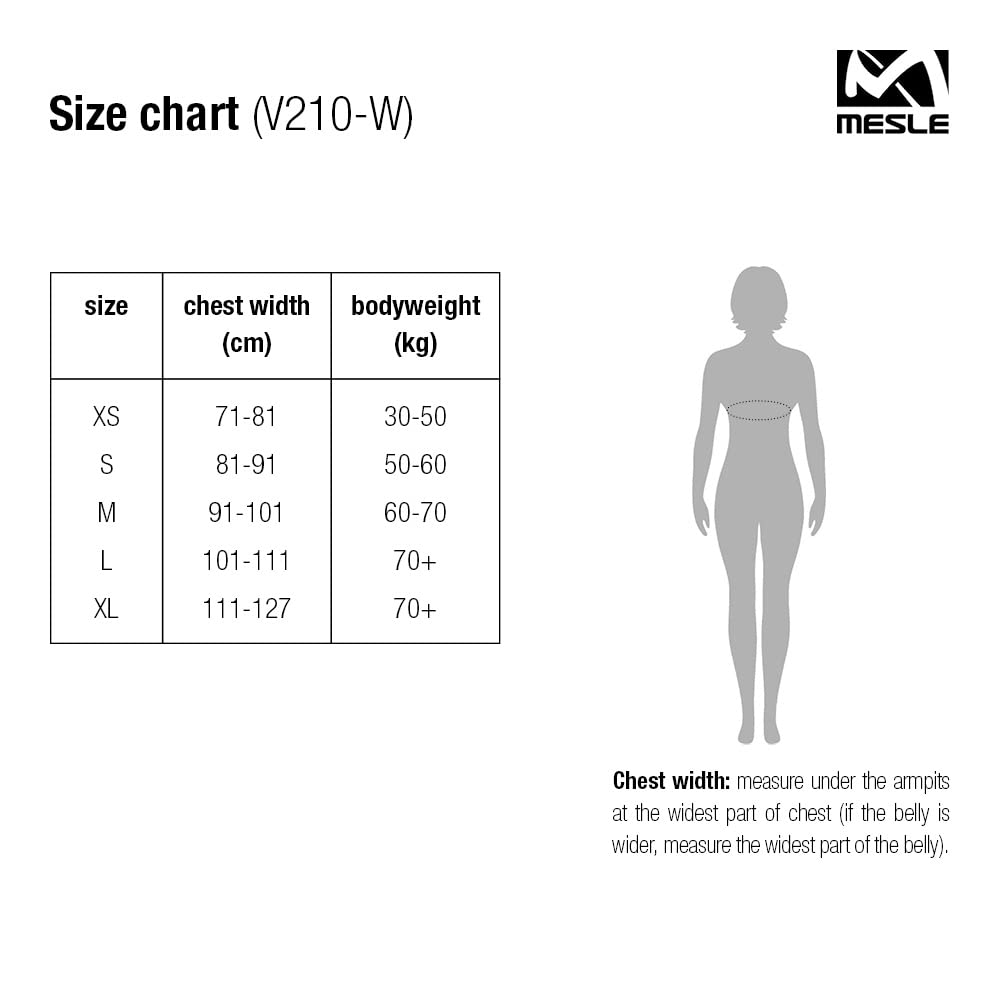 Mesle Swim Vest Women V210-W, Lightweight flotation aid for women & girls, 50N buoyancy vest SUP, swimming, kayaking, impact protection vest wakeboard, water skiing, jet skiing.