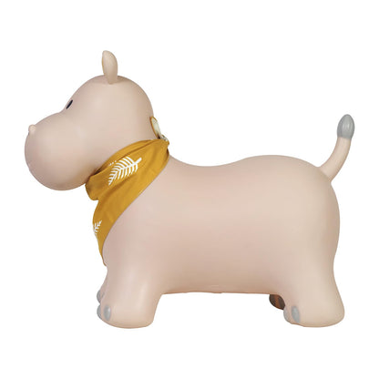 Childhood Hopper for kids, subtle and modern colors, loving details and high-quality, includes air pump, Hippo
