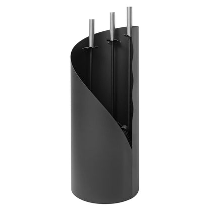 Raik fireplace tool set Fritz 3-piece made of steel fireplace accessories black with stainless steel handles shovel broom and poker minimalist and modern 61 cm