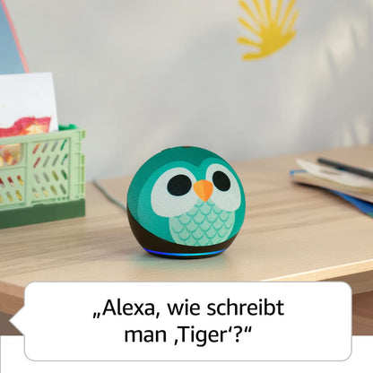 Echo Dot Kids (Latest Generation) | Smarter Wi-Fi and Bluetooth speaker with Alexa | 1 year of Amazon Kids+ content included | Dragon design