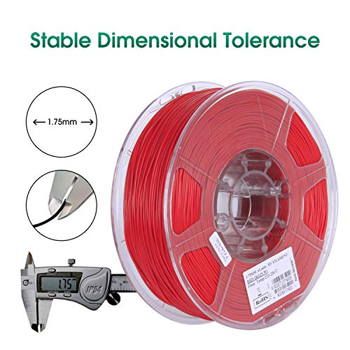 eSUN TPE 83A Filament 1.75mm, Flexible TPE 3D Printer Filament, Accuracy +/- 0.05mm, 1KG (2.2 LBS) Spool for 3D Printer in Vacuum Packaging, Red