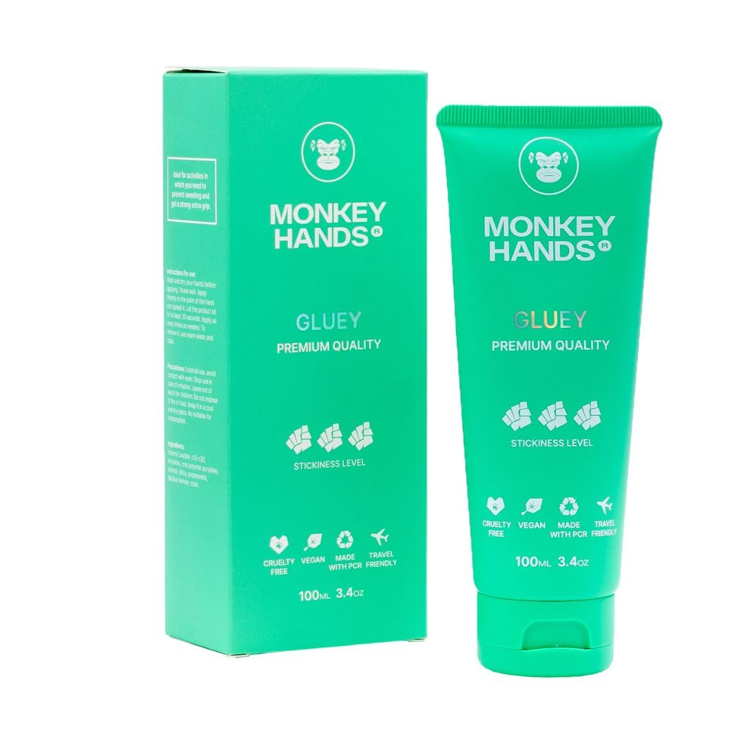 Monkeyhands Sticky Grip | Super strong grip for fitness and pole dance | perfect for calisthenics, rings, parkour, gymnastics | Vegan, Paraben-free, with resin | Green, 100ml