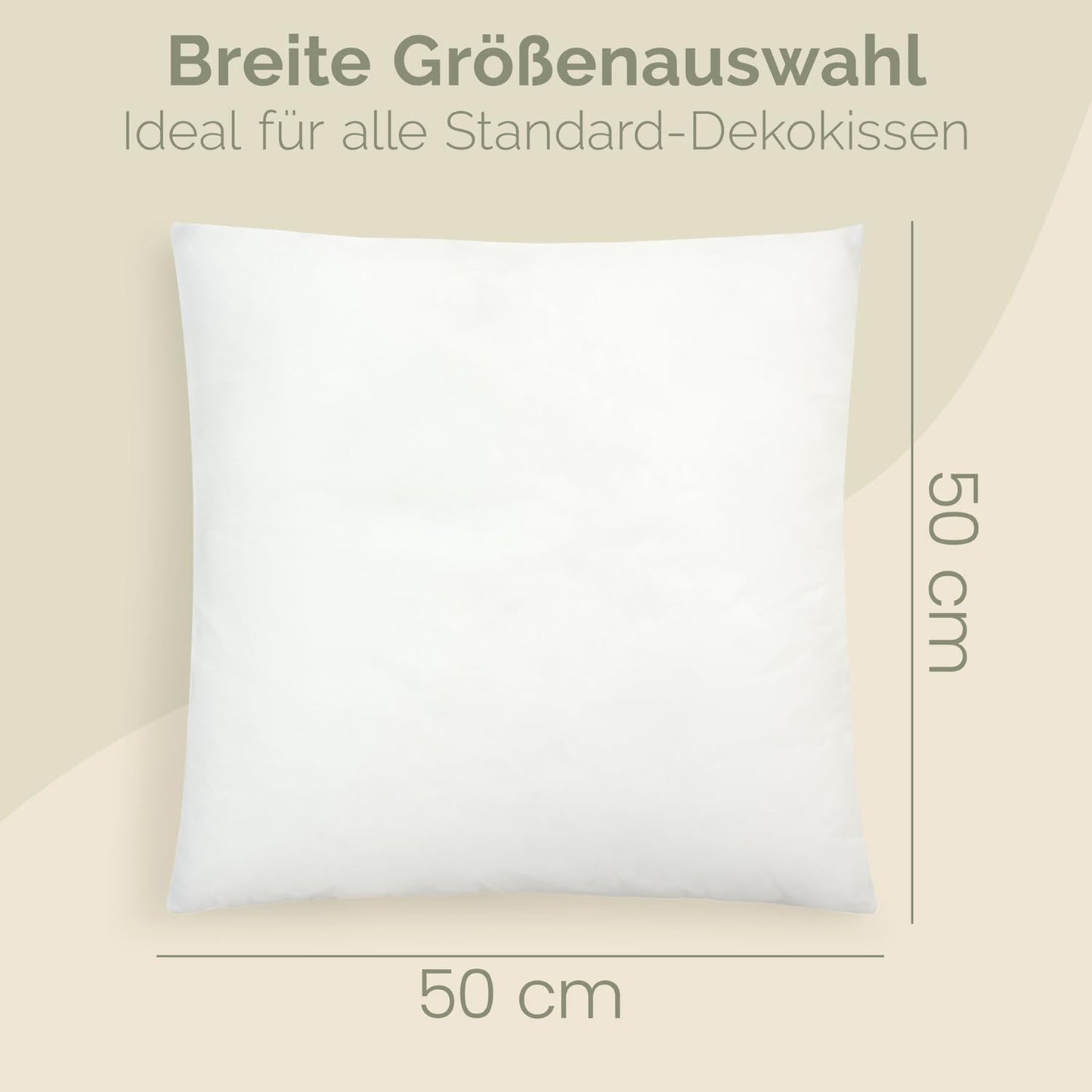 Blumtal cushion filling 50x50 cm 4-pack - Oeko-TEX certified cushion 50x50 cm filling - 50x50 cm polyester cushion - washable inner cushion 50x50 cm - cushion cover 50x50 cm - soft 50x50 cm filler pillow.