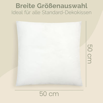 Blumtal cushion filling 50x50 cm 4-pack - Oeko-TEX certified cushion 50x50 cm filling - 50x50 cm polyester cushion - washable inner cushion 50x50 cm - cushion cover 50x50 cm - soft 50x50 cm filler pillow.