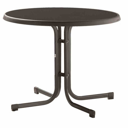 Winner 209/G Boulevard folding table with mecalit pro board Ø 86 cm, steel frame in iron gray, table top slate decor anthracite