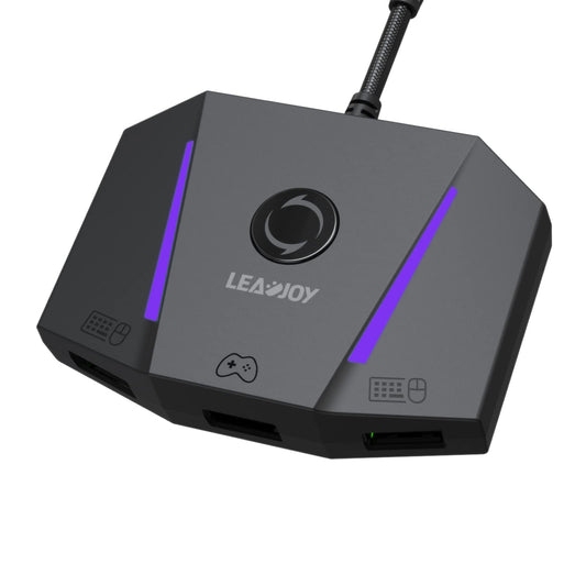 Leadjoy VX2 AimBox Mouse-Keyboard Adapter Converter, Cable Converter with 3.5mm audio interface, Compatible with Switch, Xbox Series X, Xbox One, PS4, PS5.